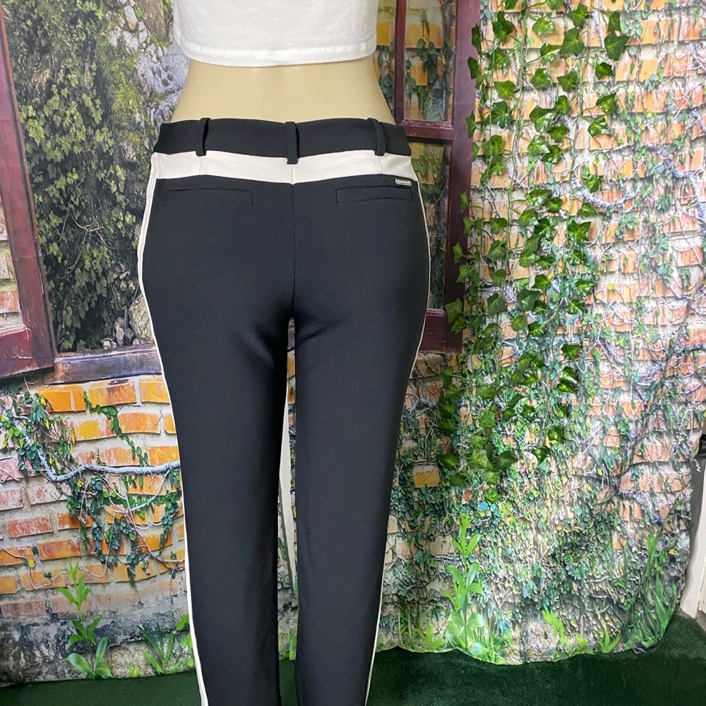 Michael Kors black and white striped trousers size 6